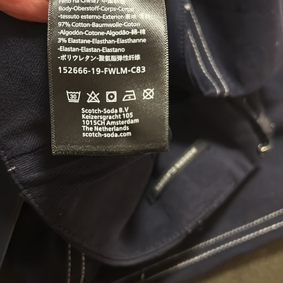 Wide leg Icons of Scotch crop pant Navy size S nwt - Picture 7 of 7